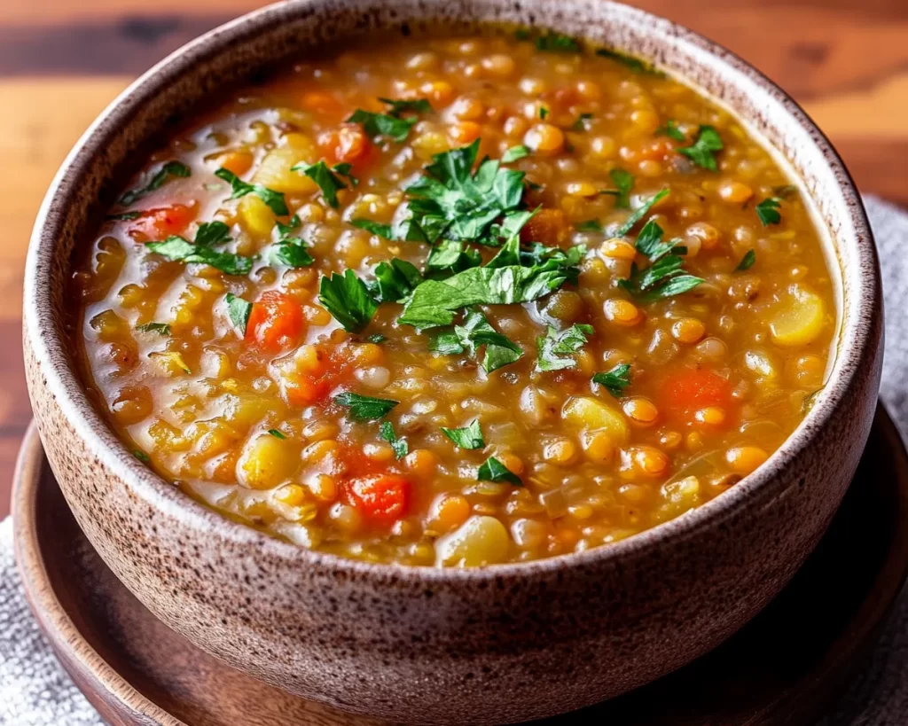 Wholesome Lentil Rice Soup