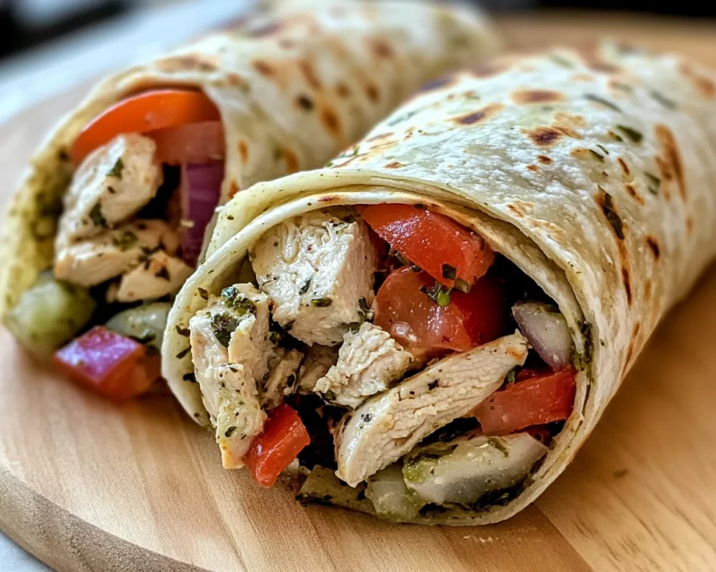 Spring Dinner: Mediterranean Chicken Wrap (Fresh)
