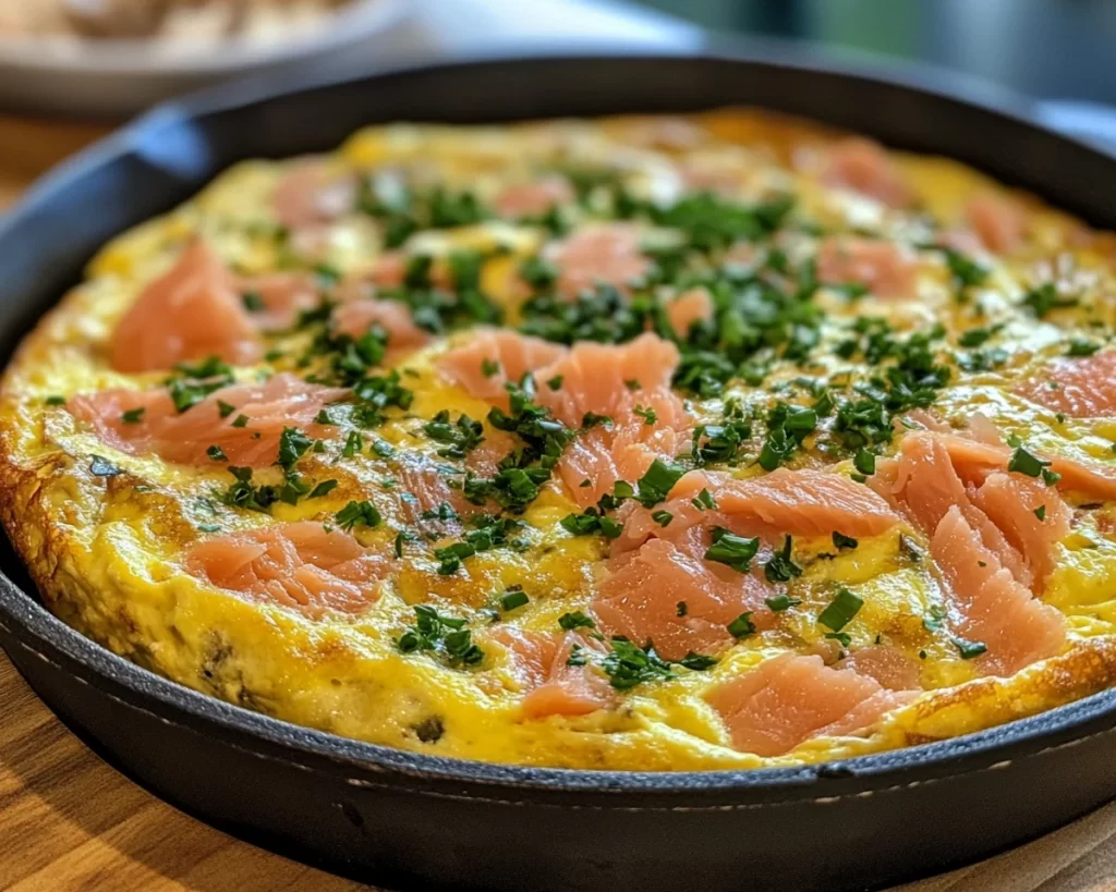 Frittata Recipe with Smoked Salmon (Fancy + Easy)
