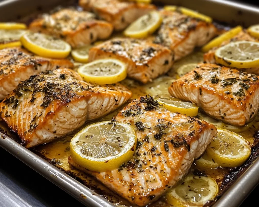 Lemon Herb Salmon Tray Bake