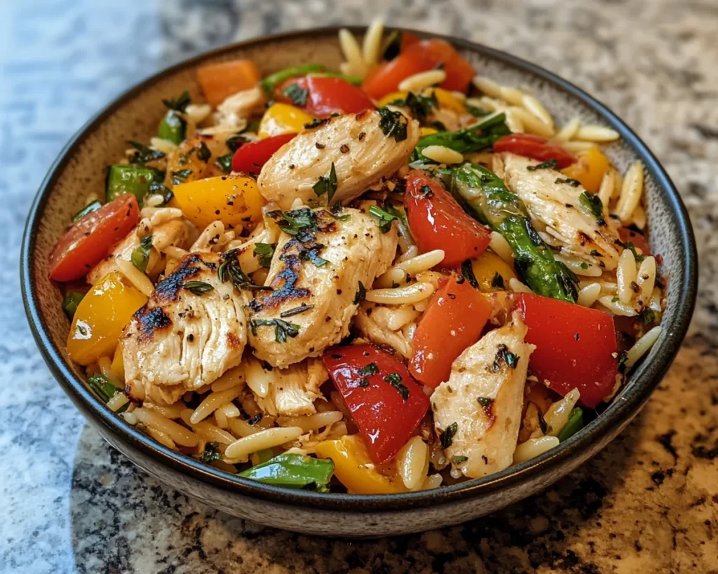 Spring Dinner: Chicken Orzo Bowl (Fresh + Easy)
