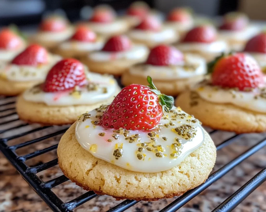Spring Cookies: Strawberry Lemon Cookies (Soft)