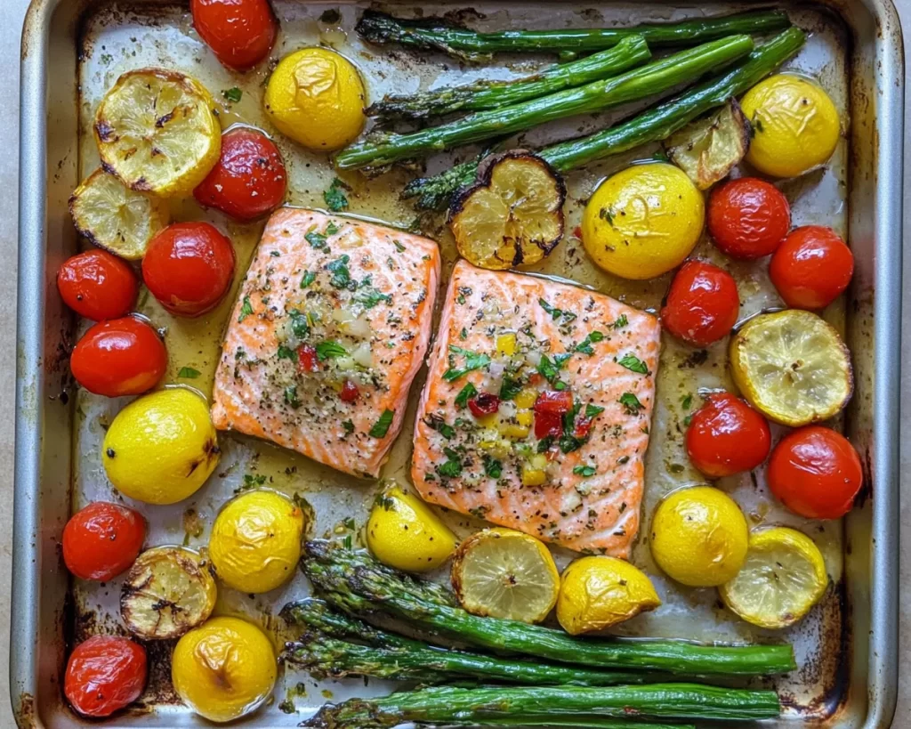 Spring Dinner Ideas: Sheet Pan Salmon + Veggies
