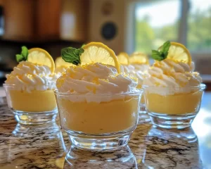 Spring Desserts: Lemon Pudding Dessert Cups