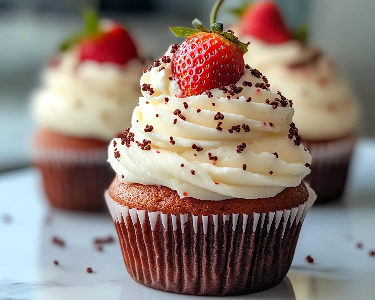 Spring Cupcakes: Chocolate Strawberry Cupcakes in 5 Steps