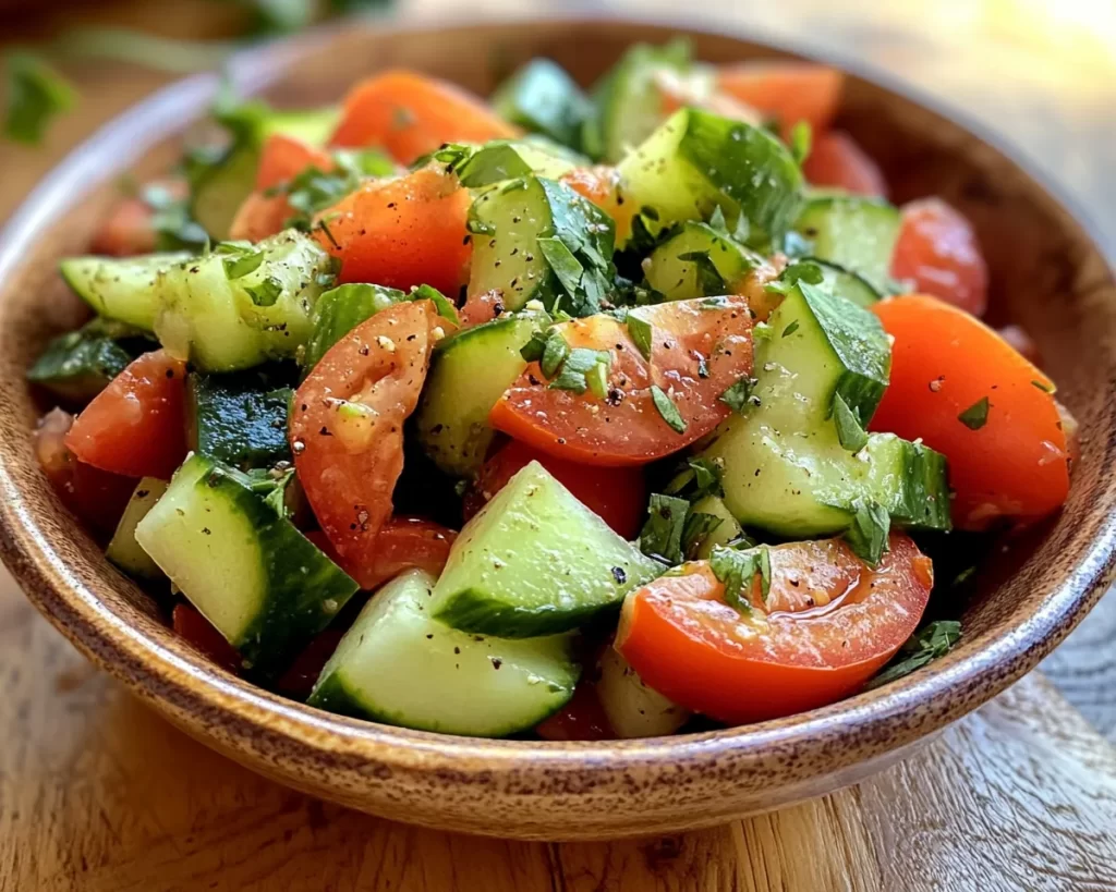 Summer Side Dishes: Tomato Cucumber Salad (Fresh)