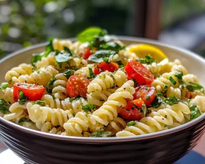 Spring Recipes: Lemon Vinegarette Pasta Salad