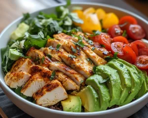 Summer Meals: Chicken Avocado Salad Bowl