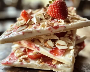 Spring Dessert: Strawberry Yogurt Bark (Easy Freezer Treat)