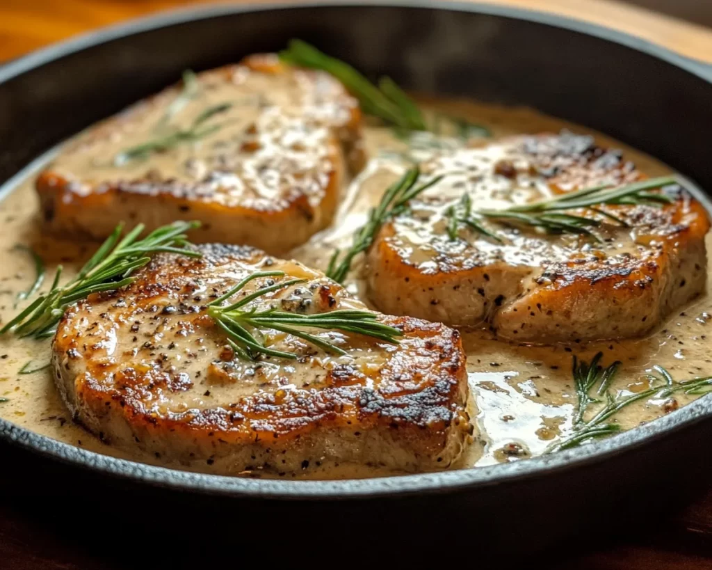 Spring Dinner: Creamy Garlic Pork Chops in 20 Minutes