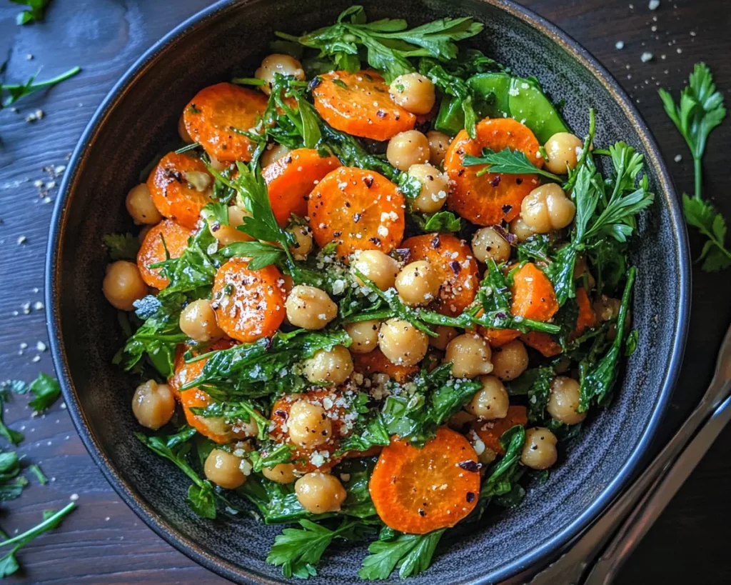 Spring Salad: Roasted Carrot and Chickpea Salad With Tahini in 25 Minutes