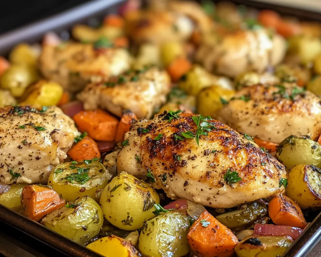 Spring Dinner Recipes: One Pan Chicken + Veggies