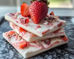 Spring Dessert: Strawberry Yogurt Bark (Easy Freezer Treat)
