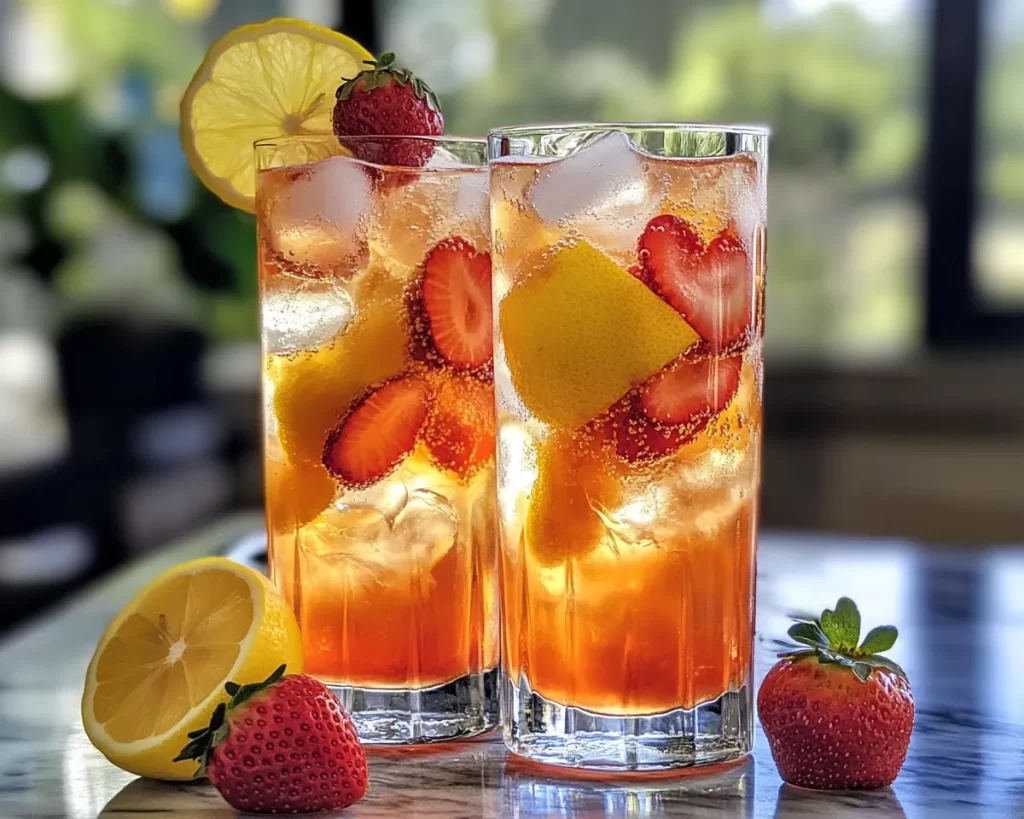Spring Drinks: Strawberry Lemon Fizz Drink