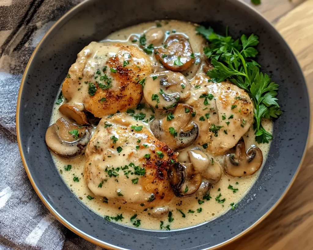 Spring Dinner Ideas: Creamy Mushroom Chicken in 30 Minutes