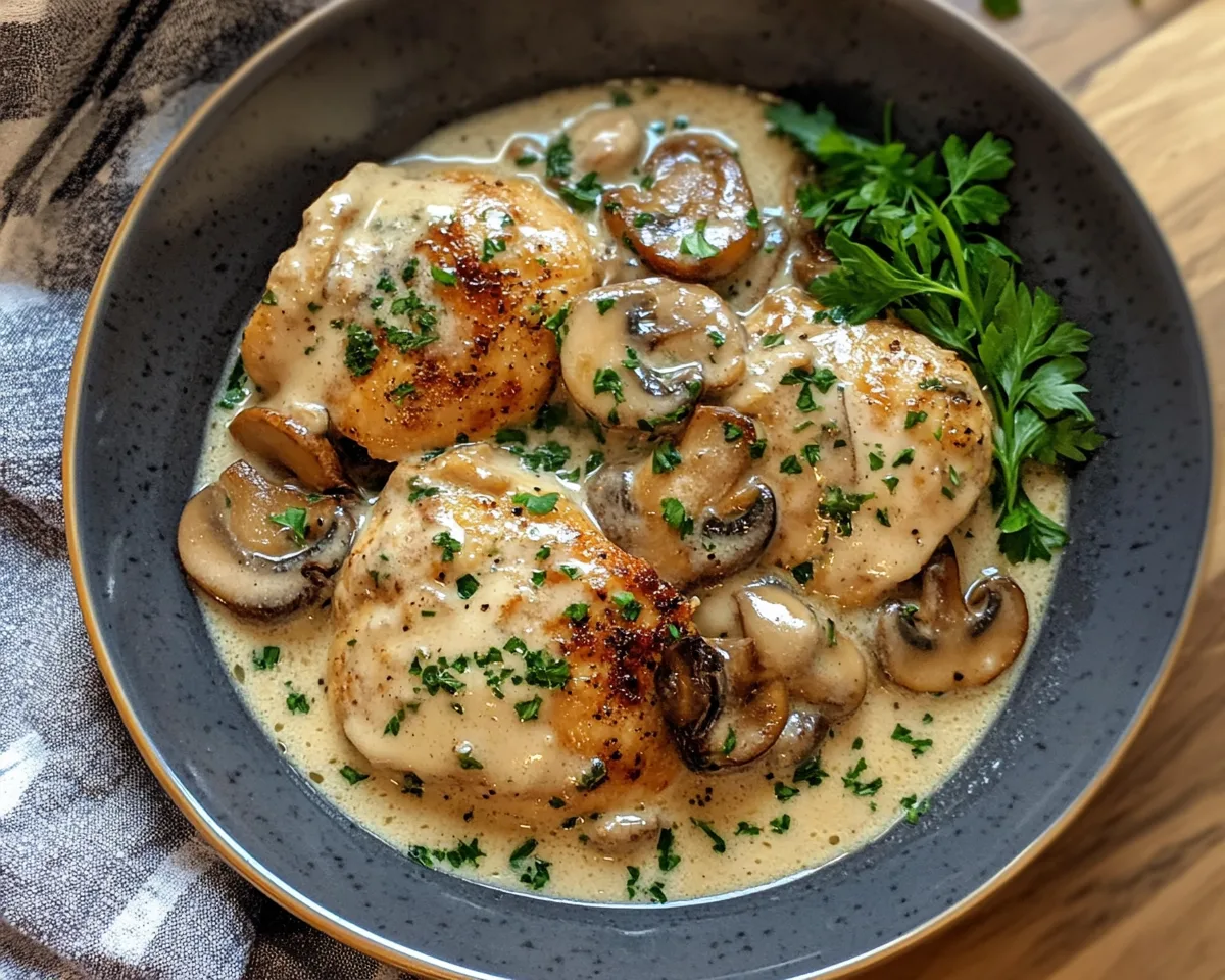 Spring Dinner Ideas: Creamy Mushroom Chicken in 30 Minutes