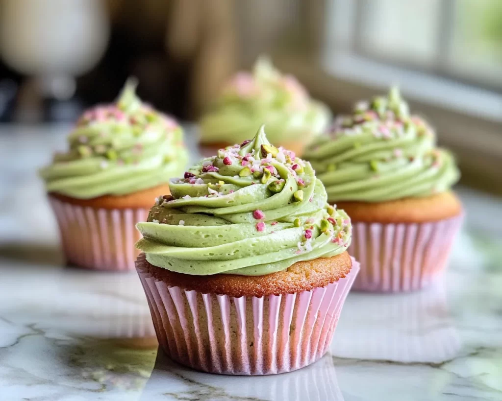 Spring Cupcakes: Pistachio Cupcakes in 5 Steps