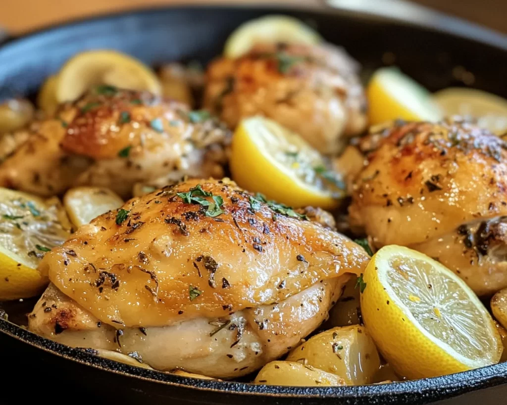 Spring Recipes: Lemon Garlic Chicken Skillet