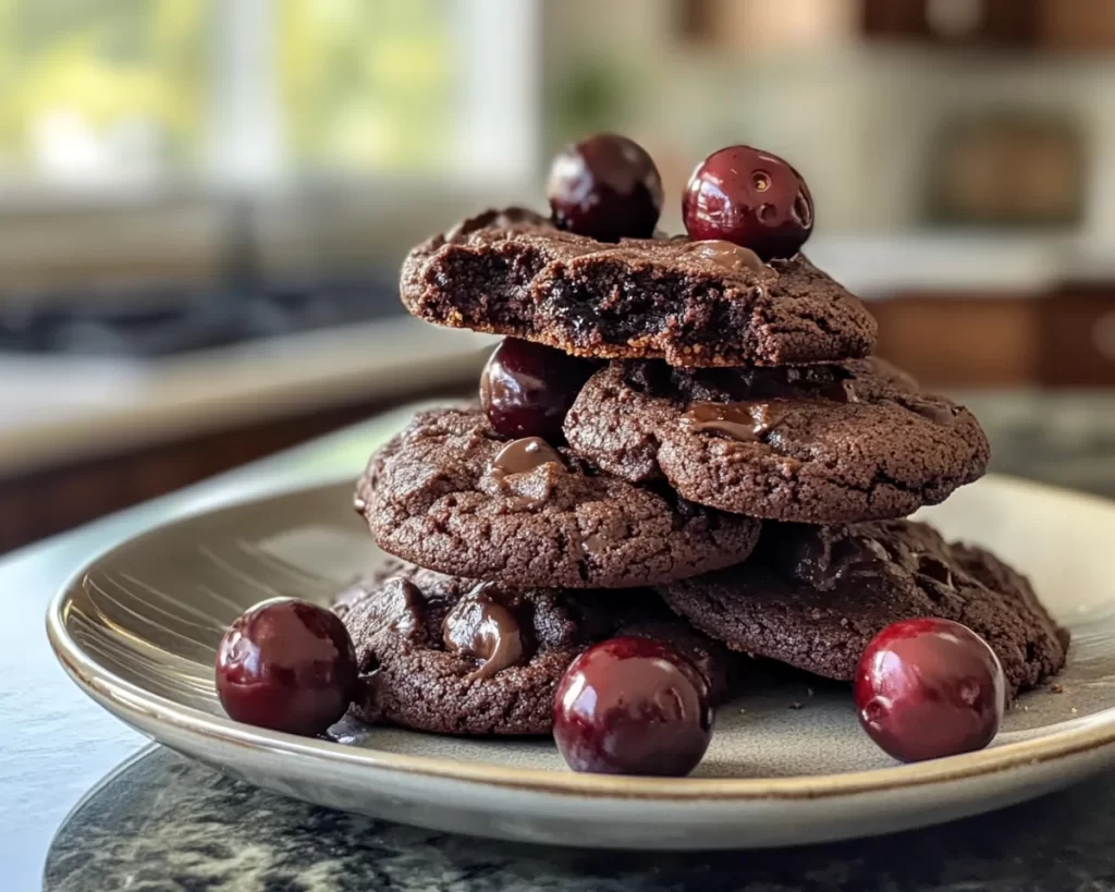 Black Forest Cookie: Dark Cocoa Cherry Melt Away Cookies in 25 Minutes
