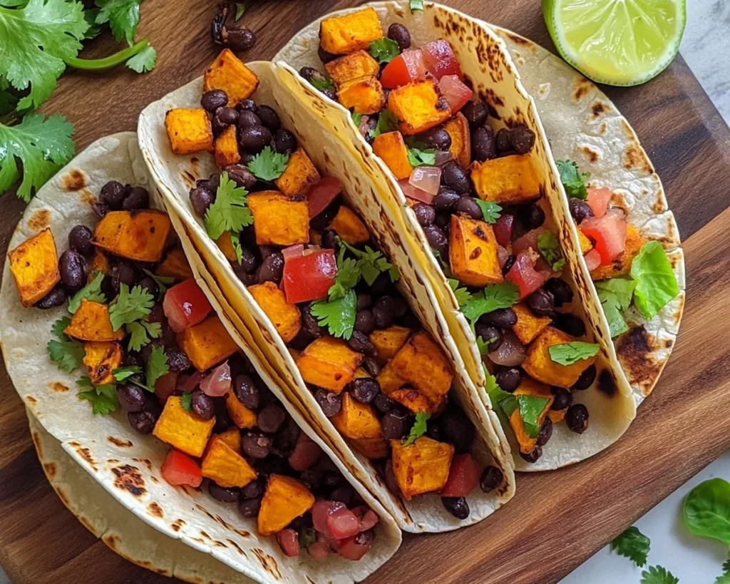 Healthy Easy Recipes: Sweet Potato Black Bean Tacos in 20 Minutes