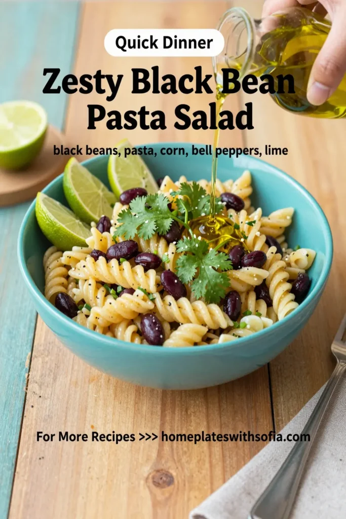 Zesty Black Bean Pasta Salad