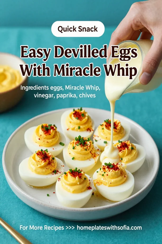 Easy Deviled Eggs With Miracle Whip