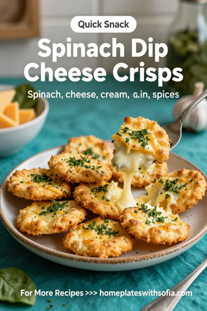 Spinach Dip Cheese Crisps