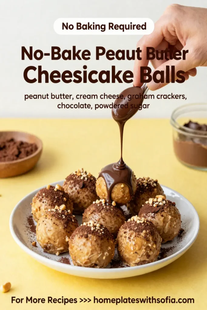 No-Bake Peanut Butter Cheesecake Balls Recipe