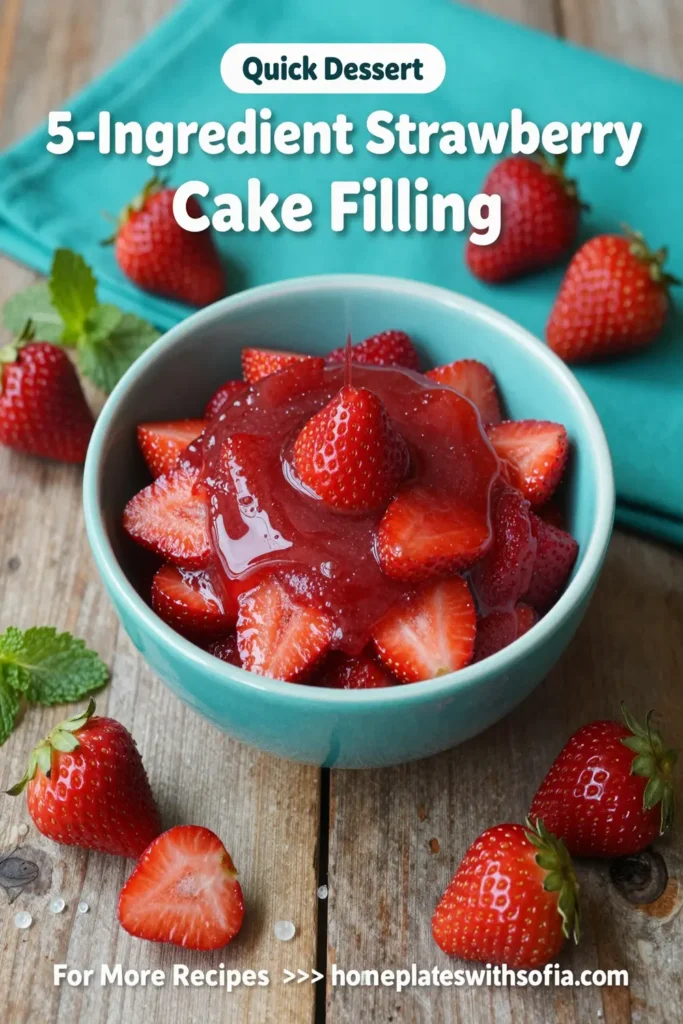5-Ingredient Strawberry Cake Filling