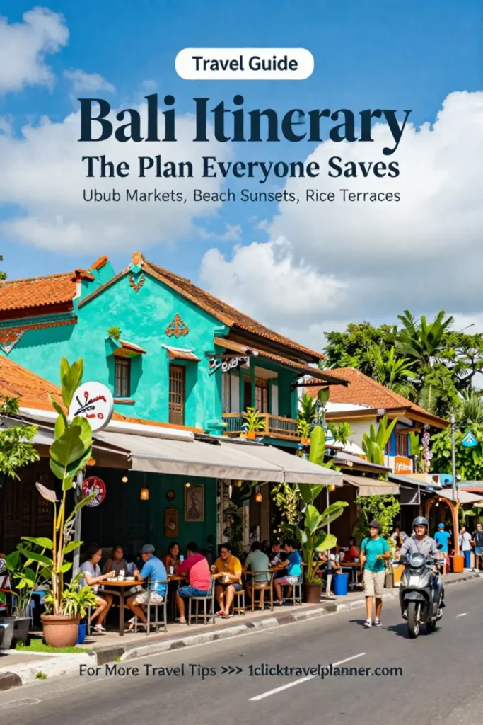 Bali Itinerary 🌴 The Plan Everyone Saves