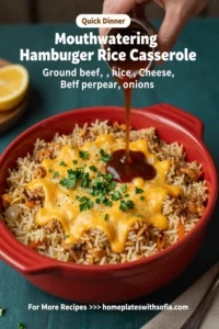 Mouthwatering Hamburger Rice Casserole