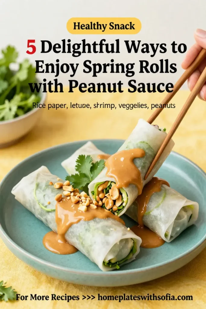 5 Delightful Ways to Enjoy Spring Rolls with Peanut Sauce