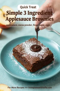 Simple 3 Ingredient Applesauce Brownies