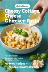 Cheesy Cottage Cheese Chicken Pasta