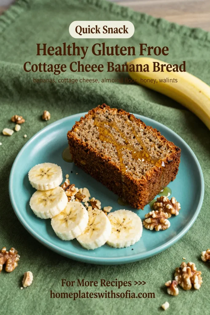Healthy Gluten Free Cottage Cheese Banana Bread