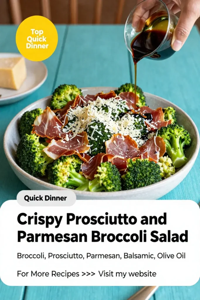 Broccoli Salad: Crispy Prosciutto and Parmesan Broccoli Salad in 15 Minutes