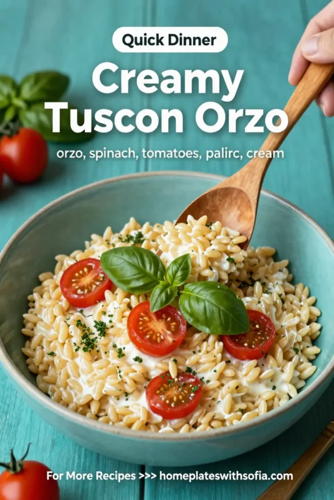 Creamy Tuscan Orzo