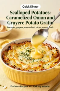 Scalloped Potatoes: Caramelized Onion and Gruyere Potato Gratin in 40 Minutes