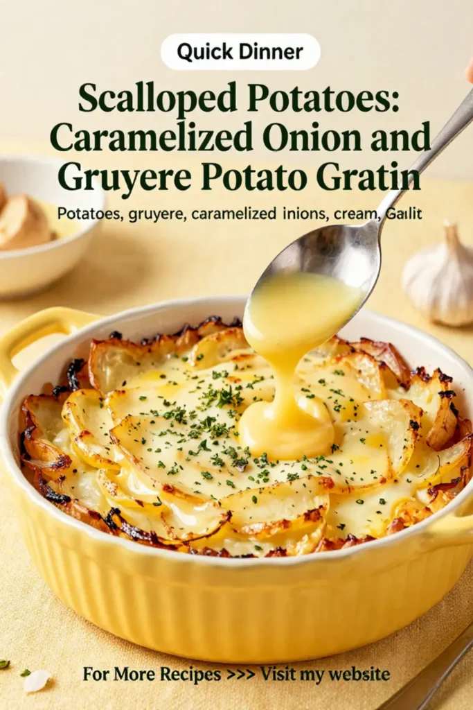 Scalloped Potatoes: Caramelized Onion and Gruyere Potato Gratin in 40 Minutes