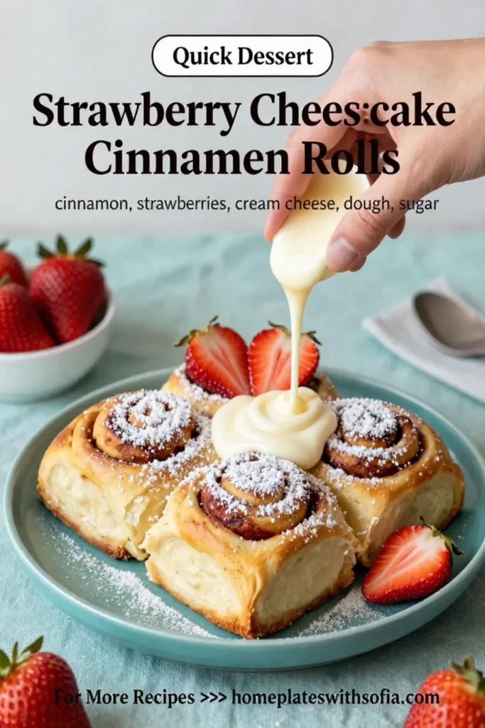 Strawberry Cheesecake Cinnamon Rolls
