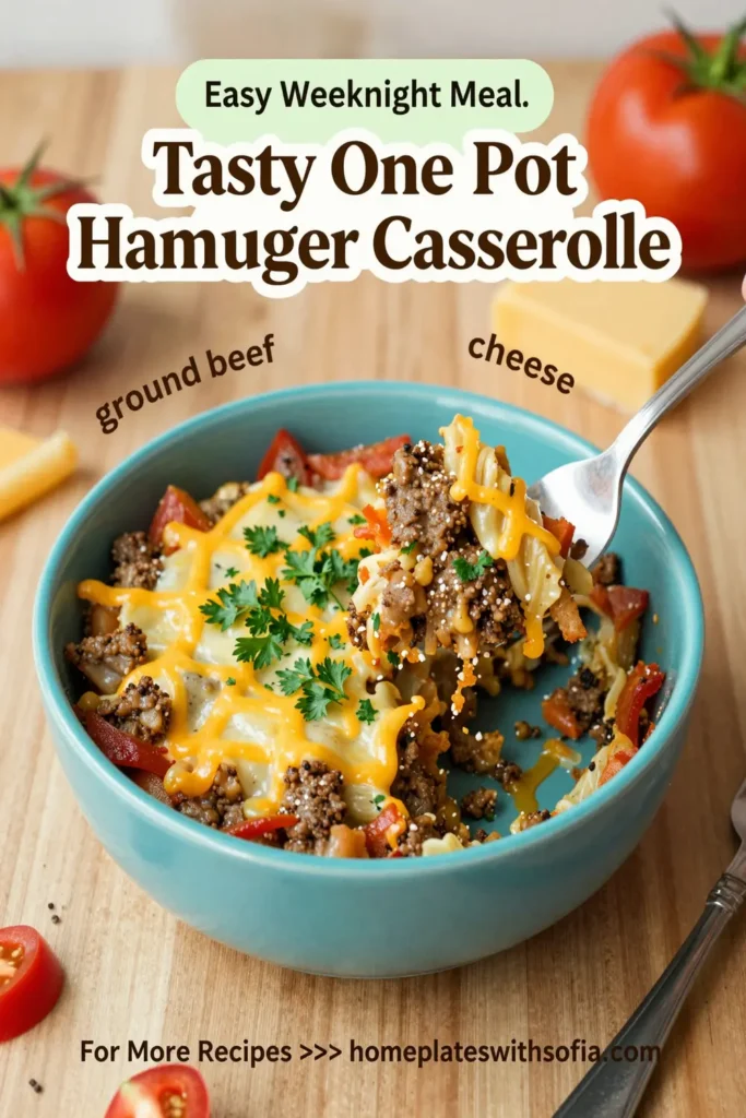 Tasty One Pot Hamburger Casserole