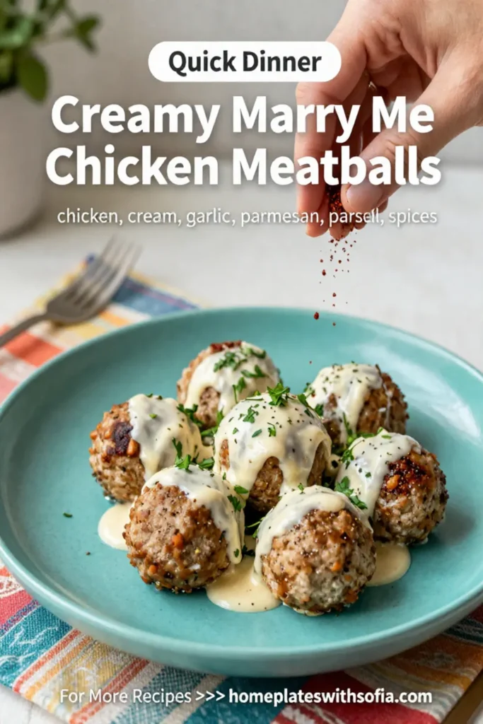 Creamy Marry Me Chicken Meatballs