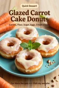 Carrot Cake: Glazed Carrot Cake Donuts With Cream Cheese Icing in 30 Minutes