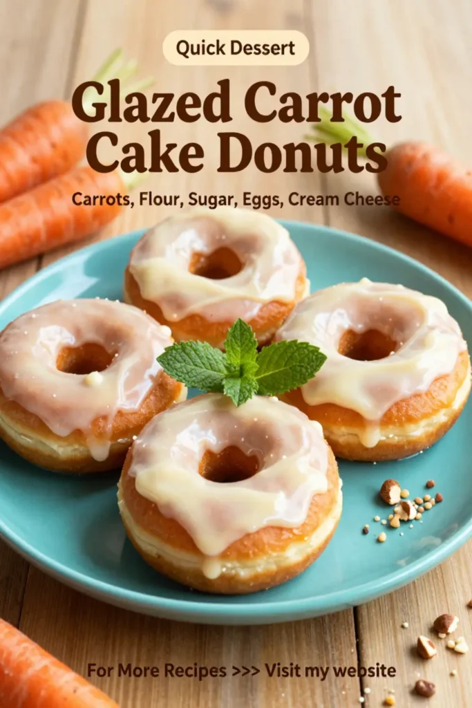 Carrot Cake: Glazed Carrot Cake Donuts With Cream Cheese Icing in 30 Minutes