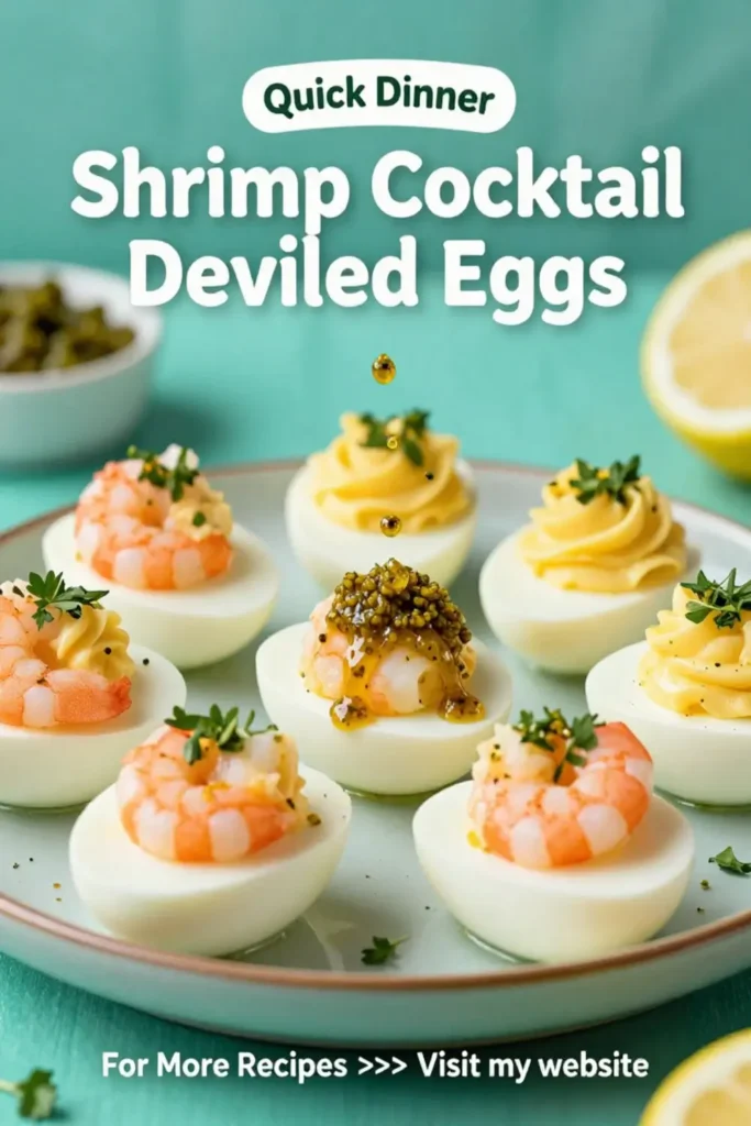 Deviled Eggs: Shrimp Cocktail Deviled Eggs With Horseradish Sauce in 25 Minutes