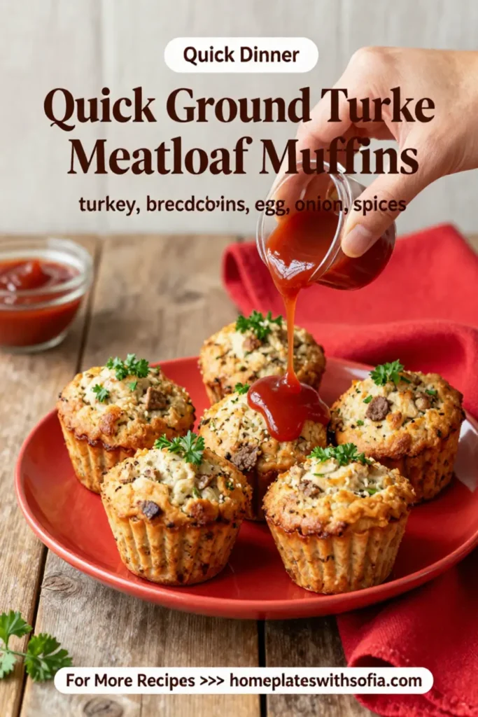 Quick Ground Turkey Meatloaf Muffins