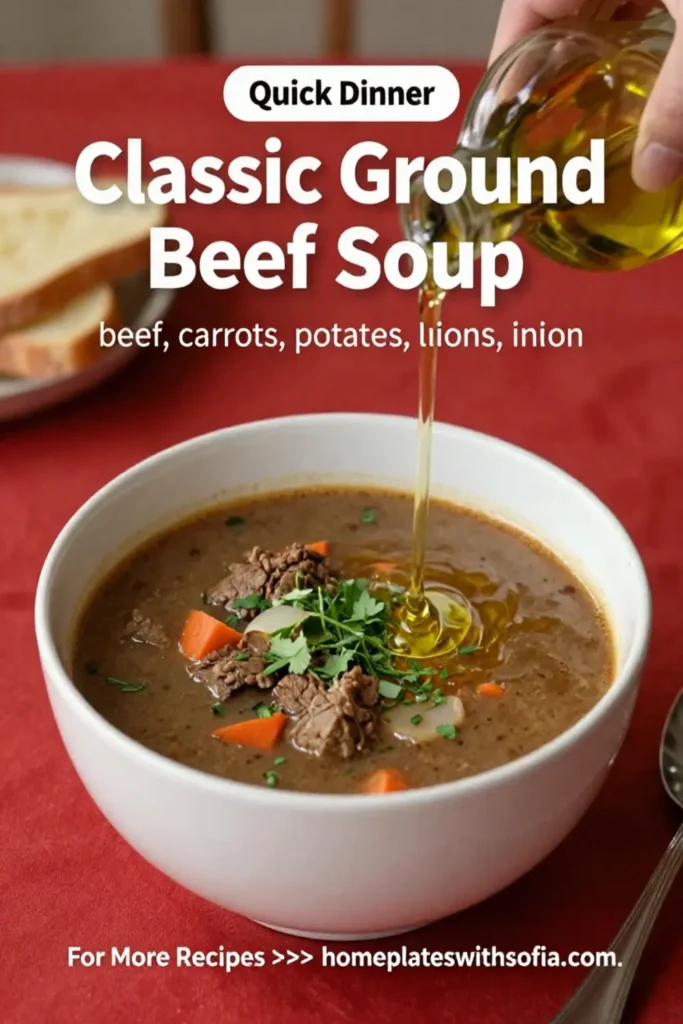 Classic Ground Beef Soup