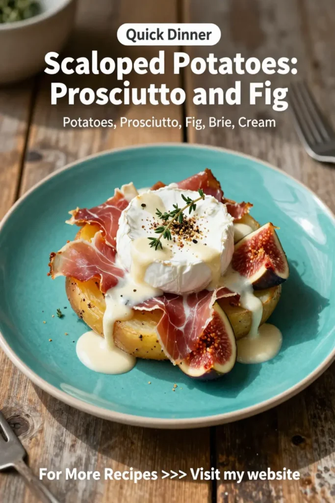 Scalloped Potatoes: Prosciutto and Fig Scalloped Potatoes With Brie in 40 Minutes