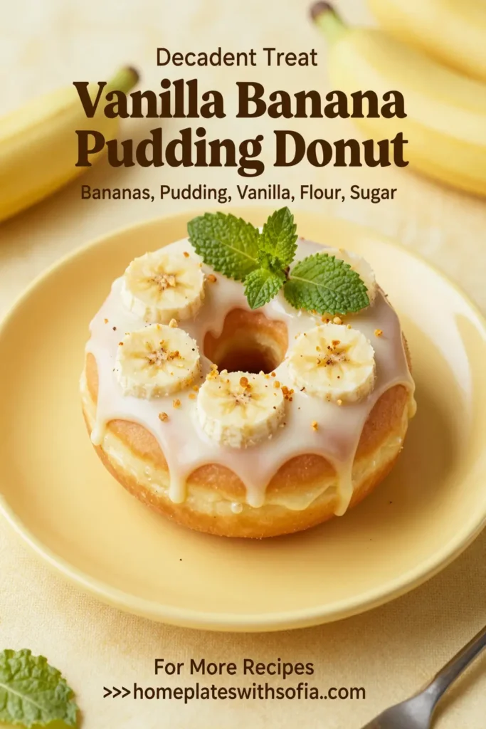 Vanilla Banana Pudding Donut