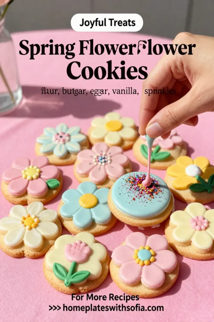 Spring Flower Cookies Decorated to Create Joyful Memories